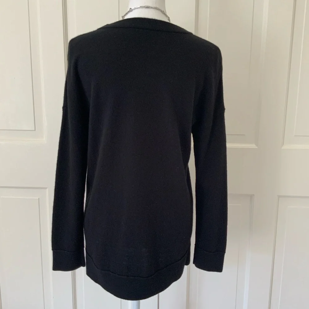 Kate Spade black wool blend embellished sweater M